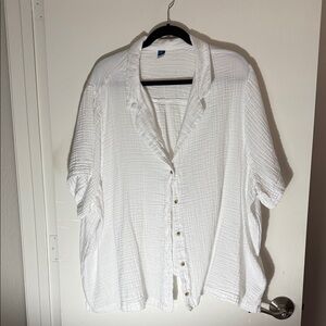 Old Navy White Button-Down Shirt